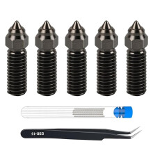 5 ST 0,4 mm Munstyckeextruder Av Härdat Stål med Varmändmunstycke för K1, K1 Max, Ender3 V3 KE, CR-M4, CR-10 SE 3D-Skrivare