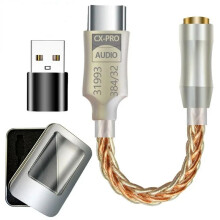 CX31993 HiFi DAC Typ C auf 3,5 mm Kopfhörerverstärker Audio-Decoder IEM AMP Handyadapter mit USB-Adapter B