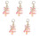 F Type Mode Roze Letter Sleutel Kristal Epoxy Dameshanger 1