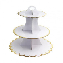Vassoio da Portata A 3 Livelli Torre per Cupcake Supporti per Cupcake per Feste Matrimonio Compleanno Baby Shower Decorazione per Tea Party