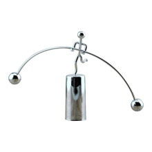 Tall One-Legged Little Iron People Balance Ornament, Desktop Iron Decoration