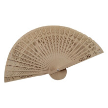 Fashion Wedding Hand Fragrant Party Carved Folding Fan Chinese Wooden Vintage Hollow Antiquity E