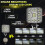 Luzes de Trabalho LED para Caminhão Trator, Cápsulas de Luz LED Quadradas de 3 Polegadas Barra de Luz LED Offroad À Prova D'Água para  de Carro 4