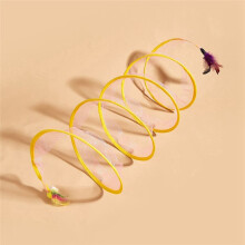 Self Cat Hunting Spiral Tunnel Toy,Portable Cattycoil Safe Toy,Indoor Fun Spiral Tunnel Cat Toy B