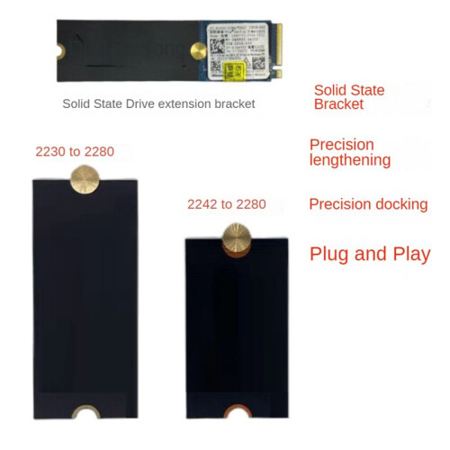 2242 Bis 2280 M.2 Long Size NGFF M.2 SSD-Adapter-Konverter-Erweiterungsrack 1