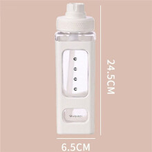 Kawaii Water Bottle with Straw 3D Cute Bear Sticker Free Plastic Square Sippy Cup Poratable Drinkware 700ml