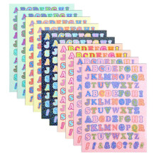 880 Pieces 10 Sheets Colorful Letter Stickers Self Adhesive Alphabet Letter Stickers for DIY Scrapbooking Gifts