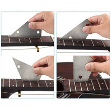 Guitar Tools Set Stainless Steel File Luthier Guitar Nut Slotting File, Guitar Fret Leveling File, String Grinding Pad