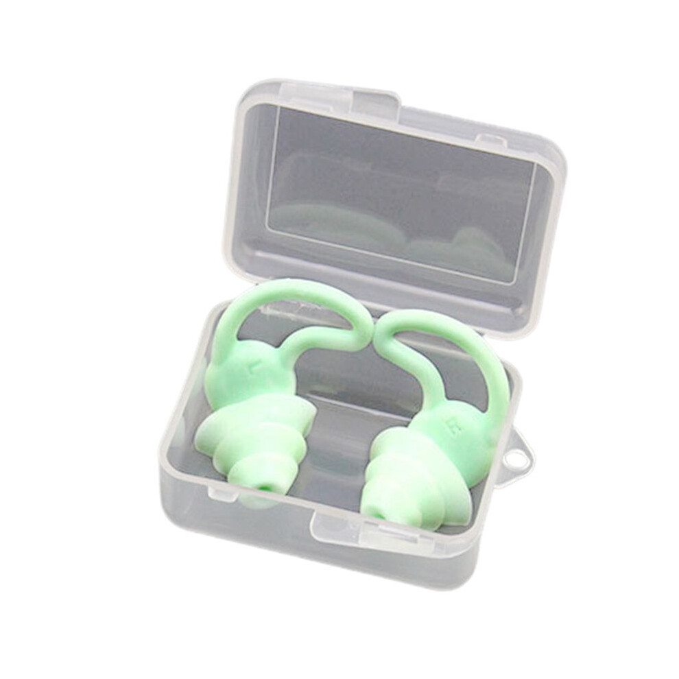 Soundproof Earplugs Three Layer Silicone Earplugs Waterproof Swimming Ear Plugs Sleep Noise Reduction Comfortable-A 4712369525037