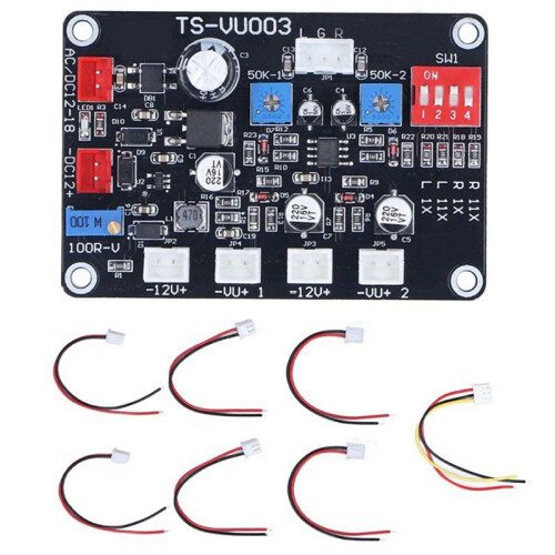 TS-VU003 VU Meter Driver Board Ajuster VU Meter Driver Panel Rétro-Éclairage Haute Fréquence Passe-Bas Panneau Accessoires
