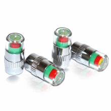 4-Delige Autobandenspanningsindicator Bandenspanningsmeter Indicator Alert Monitoring Ventieldopsensor Externe Klepdetectie