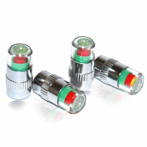4Pc Bildäckstrycksindikator Däcktrycksmätare Indikator Varning Övervakning Ventillocksensor Extern Ventildetektering