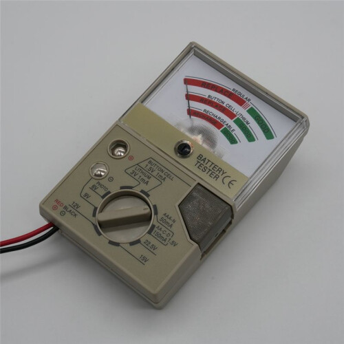 Battery Tester with Meter Electric Voltage Tester for AA AAA C D N Button Cell Batteries Battery Tester Checker 1