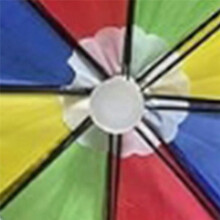 2 Pièces Chapeau Parapluie 21 Pouces Élastique Pliable Drôle Casquette de Fête, Chapeau Idiot Coloré pour Adultes et Enfants