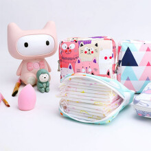 C Cute Large Capacity Sanitary Napkin Storage Bags Cartoon Girls Physiological Period Tampon Organiser Bag  Bag
