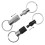 7pcs Quick Release Detachable Keychain, Double Rings Pull Apart Keychain, Spring Split Snap Seperate Keychain 6