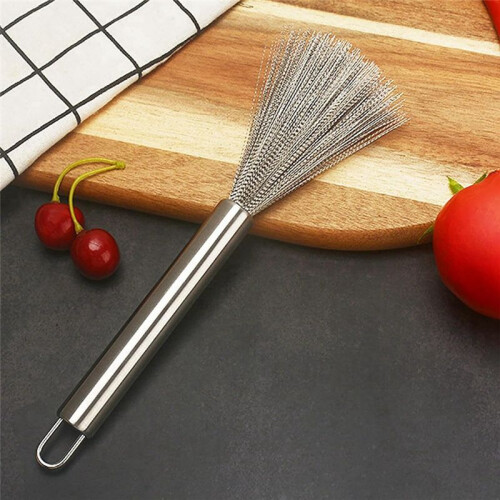 Brush for Kitchen Stainless Steel Wire and Handle with Hang Hook Scrub Dish Pot Stove Plate 2