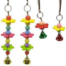 Random Color Bird Toys for Accessories Chewing Hanging Cage Bite Bell Toy Birds Supplies