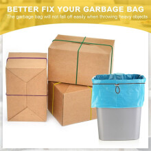 Set of 12 Trash Can Rubber Bands Adjustable Colorful Garbage Can Bands Cord Fits 8-33 Gallon Multifunction Garbage Bag