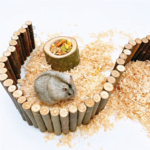 Criceto per Animali Domestici, Ciotola per Cibo nel Legno, per Criceti, Scoiattolo, Tronchi da Rosicchiare, Giocattoli per Piccoli Animali, Ciotole