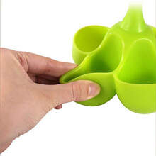 5 Hole Silicone Egg Cooker High Temperature Resistant Steamed Egg Tray Food Grade Complementary Food Tools Yellow