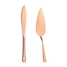 Cake Cutting Set for Wedding, Cake Knife and Server Set,Classic Design Pie Cake Serving Set of 2 Piece,Dishwasher Safe,C