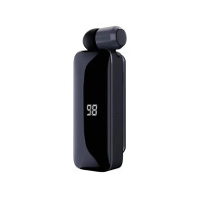 LED Power Digital Display Wireless Headphones Retractable Collar Clip Single Headset Retractable with Wire