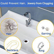6PCS Bathroom Sink Drain Strainers for 1.2-1.6Inch Drain Hole, 1Inch Small Conical Stainless Steel Bathtub Drain Cover