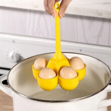 5 Hole Silicone Egg Cooker High Temperature Resistant Steamed Egg Tray Food Grade Complementary Food Tools Yellow