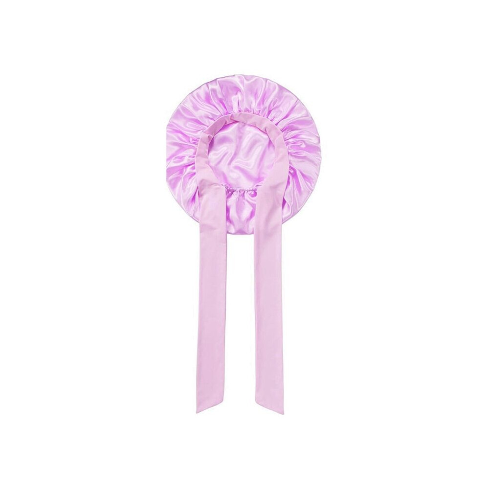 Tauoh Women Hat Night Sleeping Shower Cap High Elastic Hair Bonnet Hat Cover Hair Care Bonnet Nightcap Violet