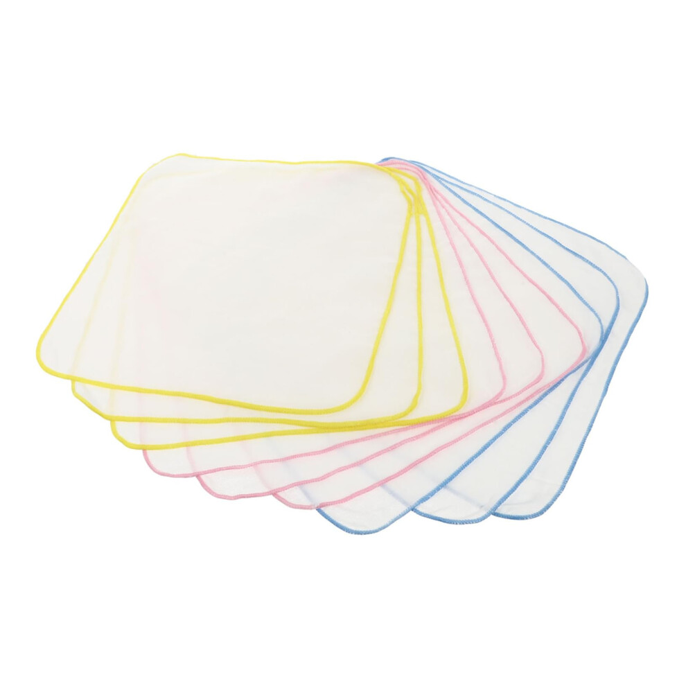 9pcs Muslin Baby Burp Cloths Set Soft Absorbent Cotton for Newborns Reusable Large Coverage