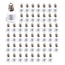 50 Stuks Lampfittingconverter, Eenvoudige Installatie, Handige, Eenvoudige en Probleemloze Installatie, E14 Naar E27-Adapter