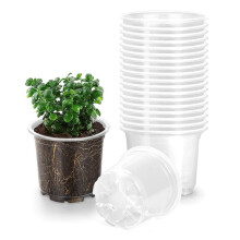Paquet de 20 Pots de PéPinièRe Transparents de 5,7 Pouces pour Plantes: Pots de Semis avec Réserve D'Eau