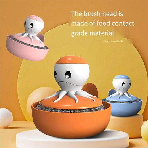 Octopus Steel Wire  Replaceable Brush  Household Cleaning Tools Pot Brush,