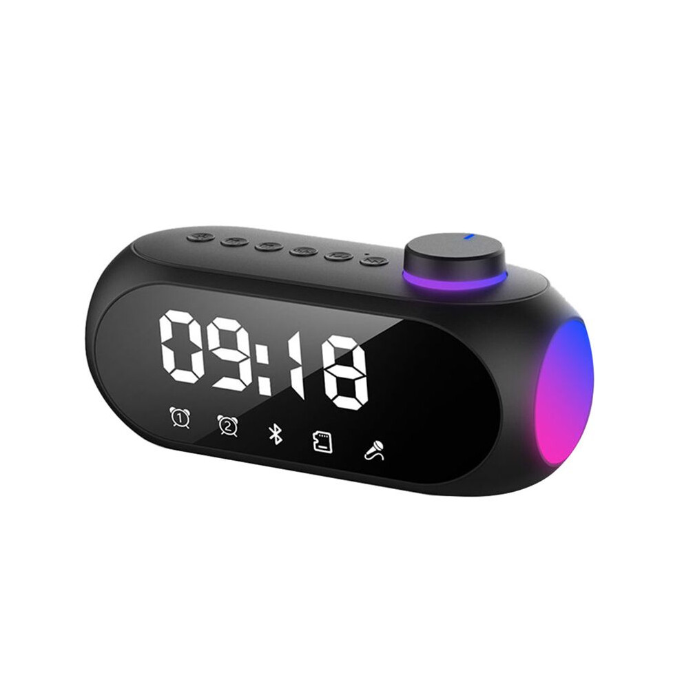 Portable Fm Radio Receiver Hifi Sound Rgb Speaker With Clock Dual Alarm Clock Support Handsfree -A 4711695834172