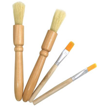 4 PièCes Brosse de Nettoyage à Café avec Manche en Bois, la Brosse de Nettoyage Est UtiliséE pour Nettoyer le Moulin à Café.