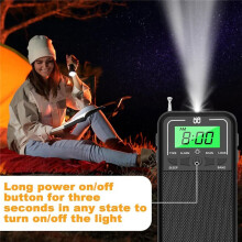 Draagbare AM FM SW-Radio, Transistorradio met LED-Zaklamp, Nood-Pocket-Walkman-Radio voor Buitenkamperen