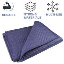 2Pcs Moving Blankets 40x72Inches Heavy Duty Packing Blankets for Moving Shipping Furniture Wrapping for Furniture-Black