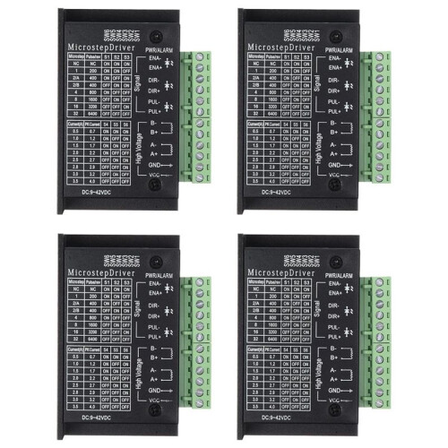 TB6600 Stepper Motor Drivers, 4Pack 4A Stepper Driver Controller CNC Digital  Step Driver for 42/57/86 Stepper Motor