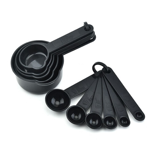 5Set(11PCS/Set) Measuring Cups and Spoons Set, Stackable Plastic Measuring Spoons Cups for Dry and Liquid Ingredient 1