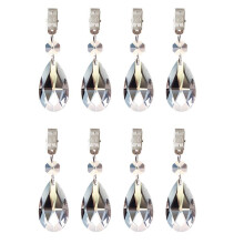 8 PièCes Poids de Nappe Poids de Nappe en Cristal Lourd Pendentifs de Cintres en Forme de Coeur pour Nappe de DîNer en Plein Air