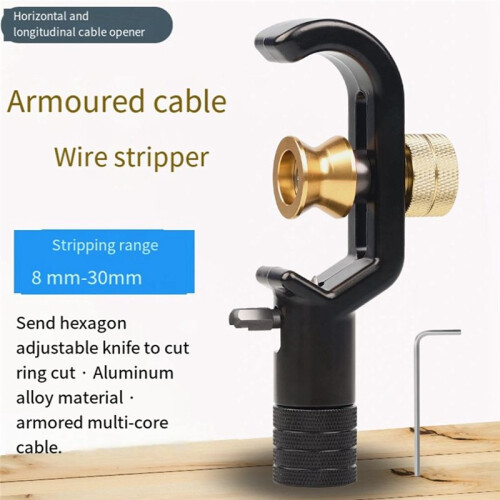 Cable Stripper Cable Stripper 8-30mm Vertical and Horizontal Cable Cutter Ring Cut Multi-Core Optical Cable Casing Tool 1