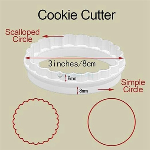 Weihnachtskeksform Weihnachtsfondant Rundes Keksbackset Cupcake-DekorationspläTzchenform 2
