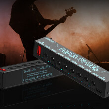 5V Guitar Pedals Power Supply with 8 Way Outputs Portable Durable Pedalboard Power Supply Guitars Effect Power Supply