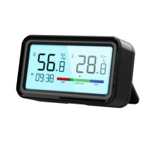 Tuya WiFi-Temperatur- und Luftfeuchtigkeitssensor, Kabelloses Thermometer-Hygrometer mit LCD-Alarm für die Fernverbindung zu Hause - B