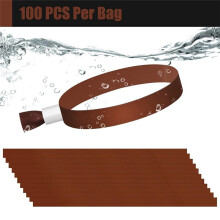 100 Pcs Cloth Event Wristbands, Colored Wrist Bands for Events, for  Concert Wrist Strap (Brown)