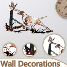 3D Metal Wall Decoration, Shoulder Artist's Wall Art Sculpture, Mallard Hunting & Trout Fishing Wall Decoration Gift