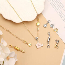 24 Pcs 3 Styles Magnetic Necklace Clasps and Closures,Magnetic Clasp Connector Locking Clasp Extender for Jewelry Making