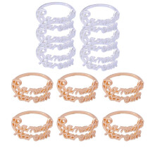 12PCS Ramadan Kareem Napkin Rings Eid Mubarak Muslim Islamic Dinner Table Home Decoration Alloy Napkin Buckle Gifts