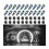 20Pcs T5 LED Lights for Car Dashboard Panel Gauge Indicator, 3030-3SMD Light Replacement with Twist Lock Socket - White 3